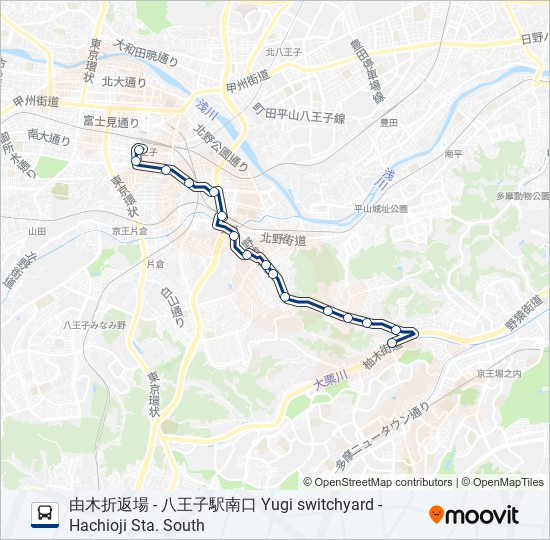 八66 bus Line Map