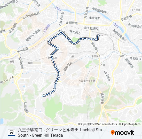 八98 バスの路線図