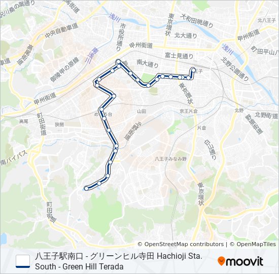 八98 bus Line Map