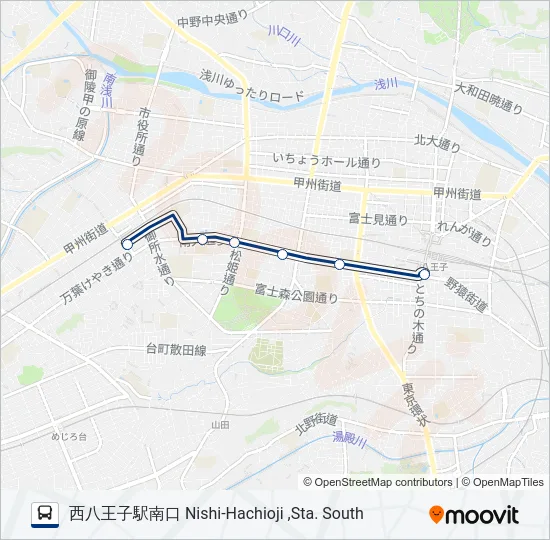 八99 の路線図