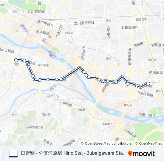 分53 bus Line Map