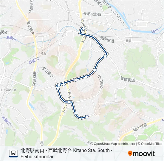 北10 の路線図