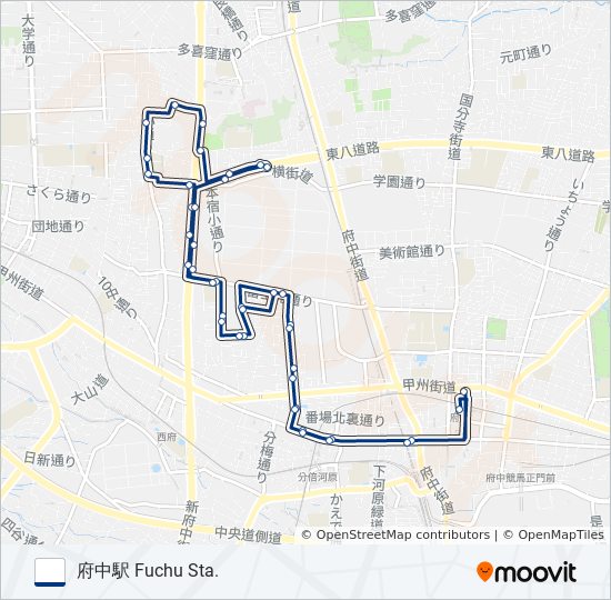 北山町 bus Line Map