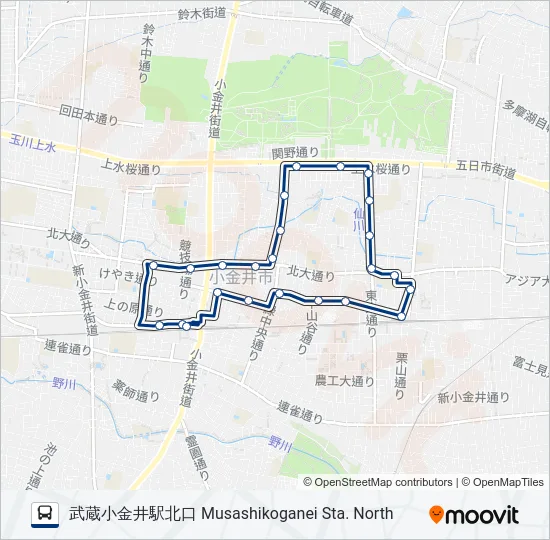 北東部  Line Map