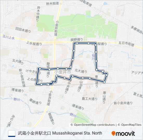 北東部 bus Line Map
