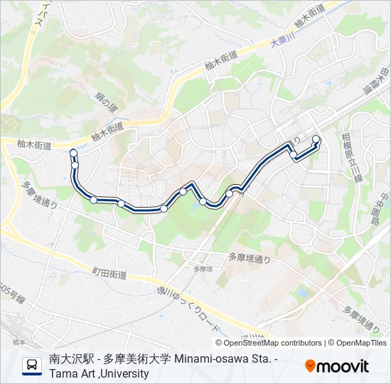 南62 バスの路線図