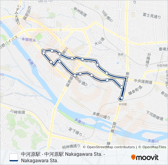 四谷六 bus Line Map
