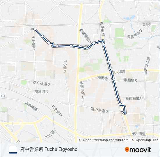 国01 バスの路線図