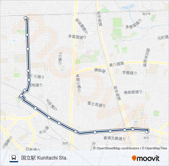 国17 バスの路線図