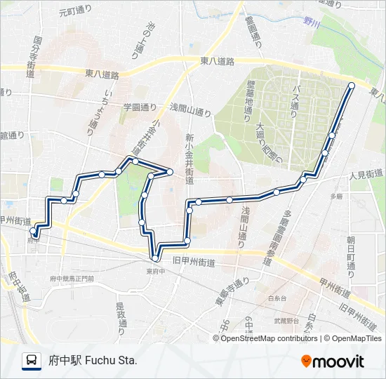 多磨町 の路線図
