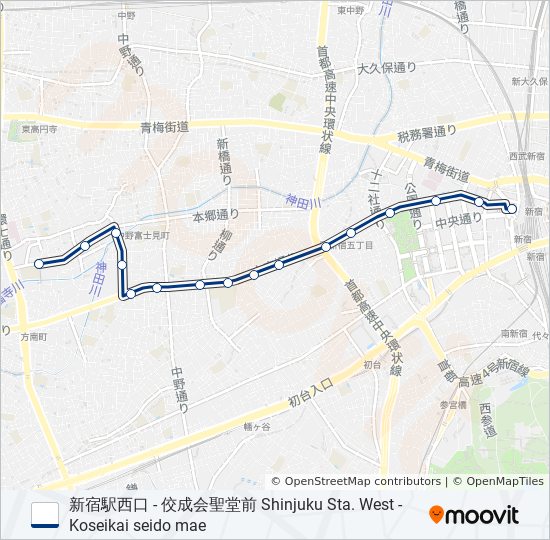 宿32 bus Line Map
