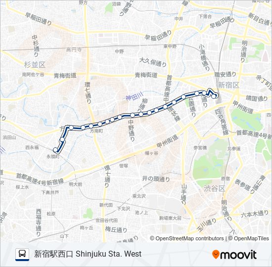 宿33 bus Line Map