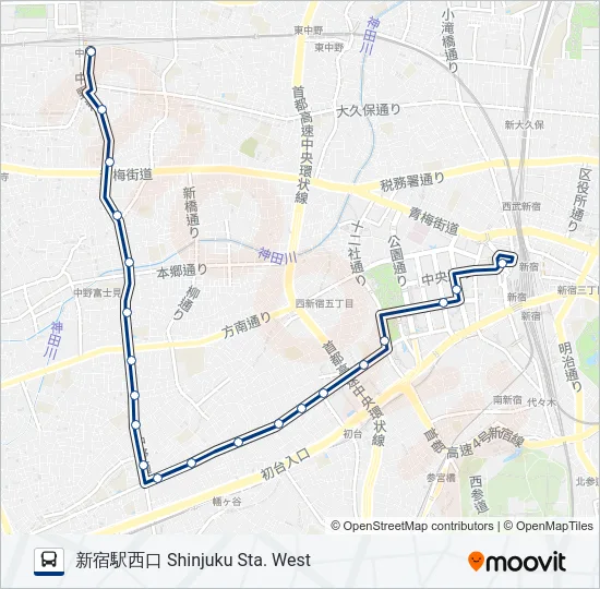 宿45 の路線図