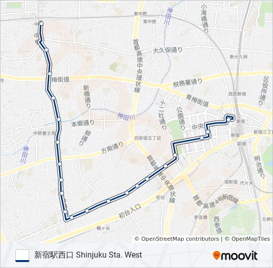 宿45 bus Line Map