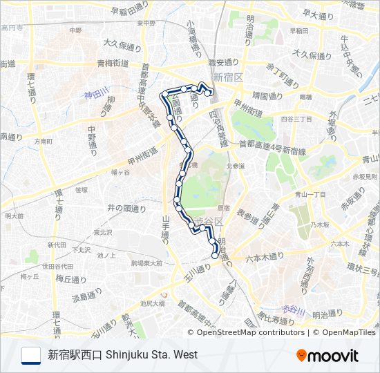 宿51 bus Line Map