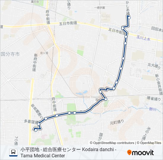 寺85 バスの路線図