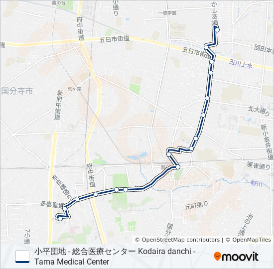 寺85 バスの路線図