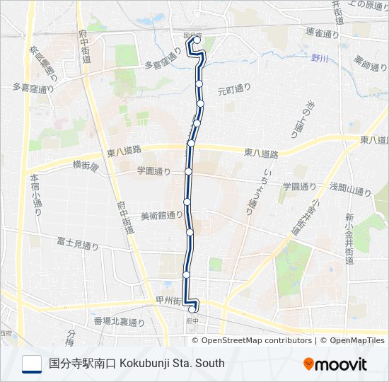 寺91 バスの路線図