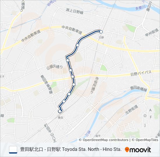 日11 バスの路線図