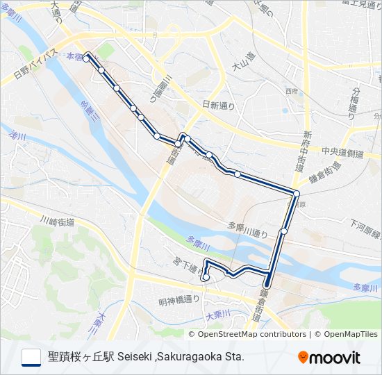桜08 バスの路線図