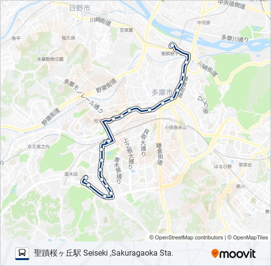 桜63 バスの路線図