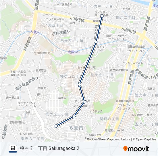 桜91 bus Line Map