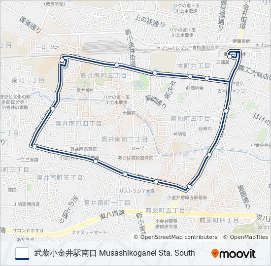 武51 バスの路線図