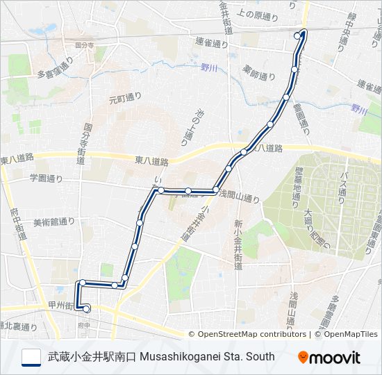 武73 bus Line Map