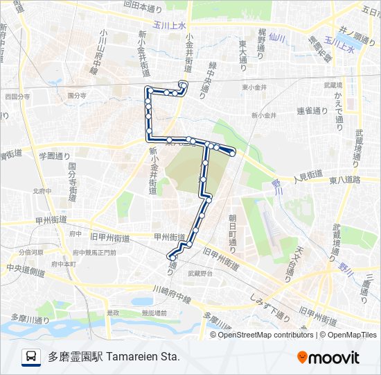 武85 Route Schedules Stops Maps 多磨霊園駅