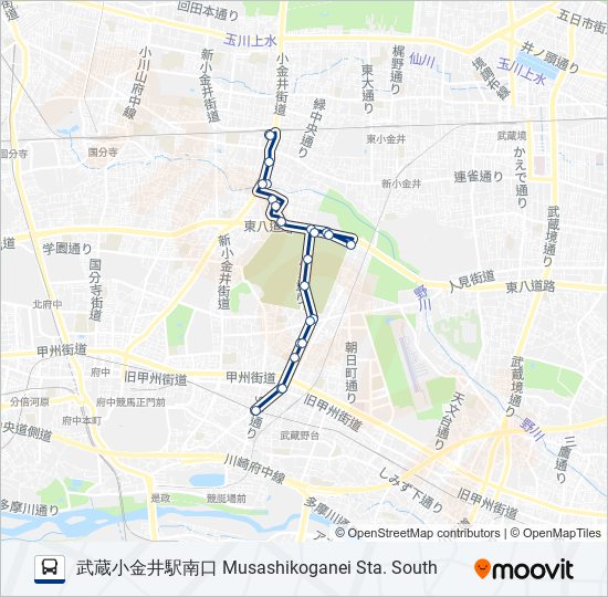 武95 バスの路線図