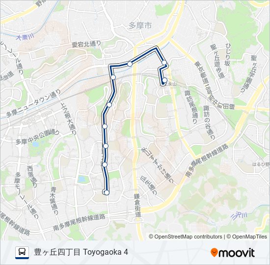 永66 バスの路線図