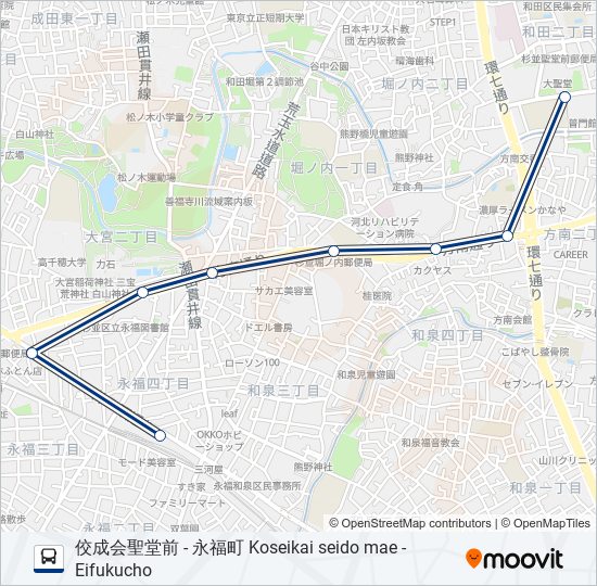 永70 バスの路線図