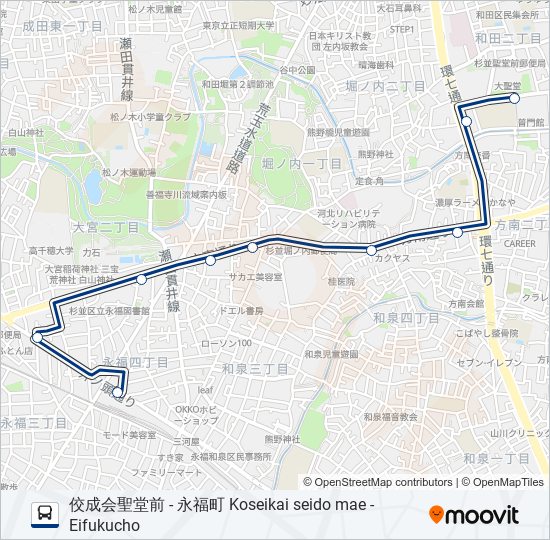 永70 bus Line Map