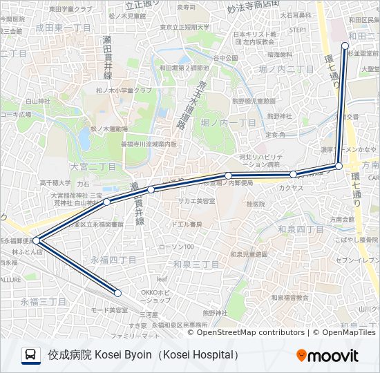 永72 bus Line Map
