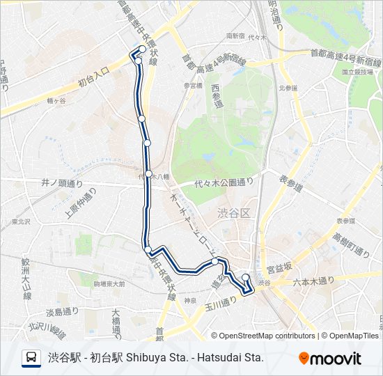 渋61 bus Line Map