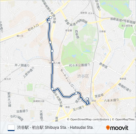 渋61 バスの路線図