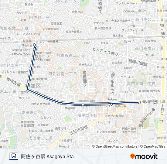 渋66 バスの路線図