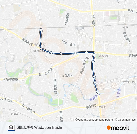 渋66 bus Line Map