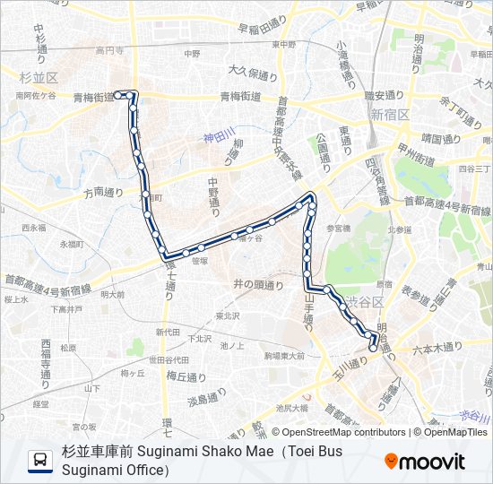 渋66 bus Line Map