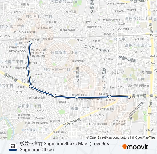 渋66 bus Line Map