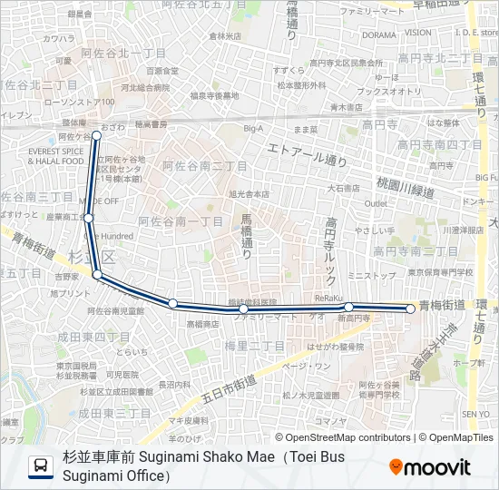 渋66 の路線図