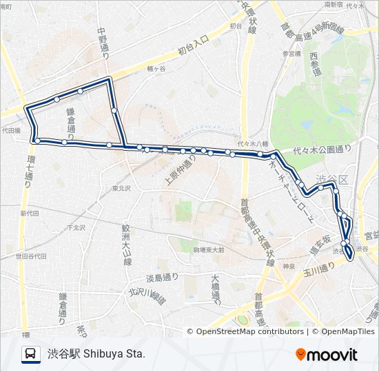渋69 バスの路線図