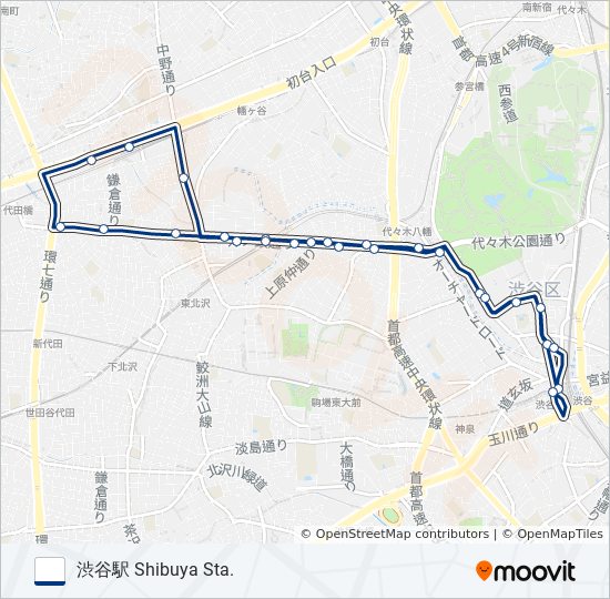 渋69 バスの路線図