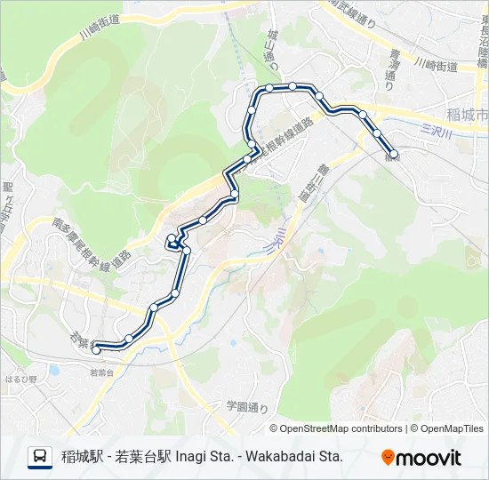 稲12 の路線図