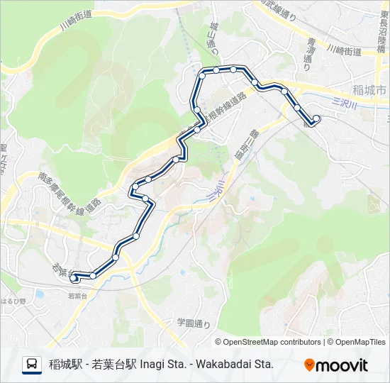 稲12 の路線図