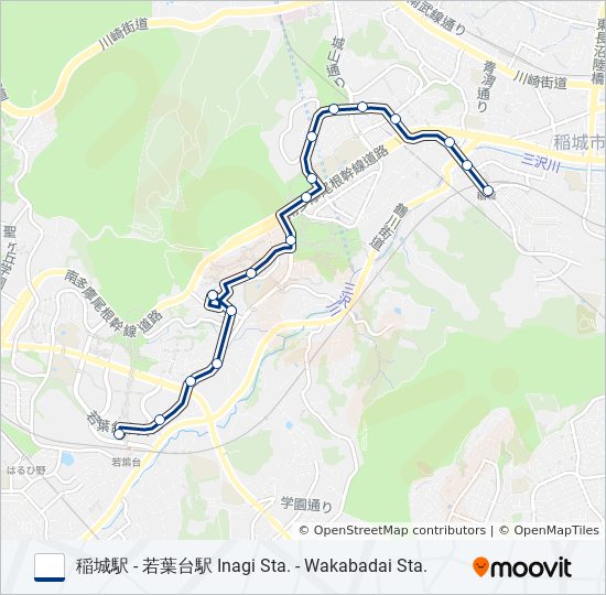 稲12 バスの路線図