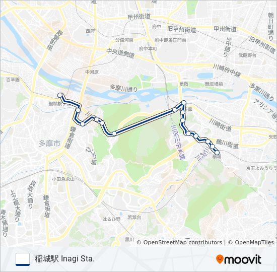 稲22 バスの路線図