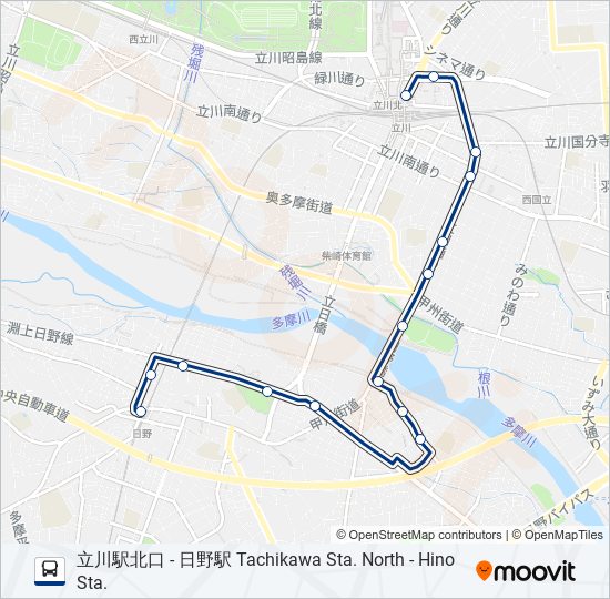 立66 bus Line Map