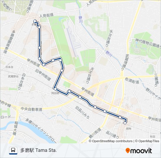 調33 バスの路線図