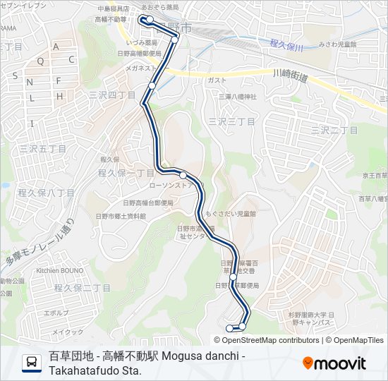 高21 バスの路線図